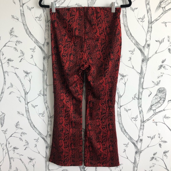 Zara Snakeskin Print Mini Flare PANTS - Picture 6 of 6